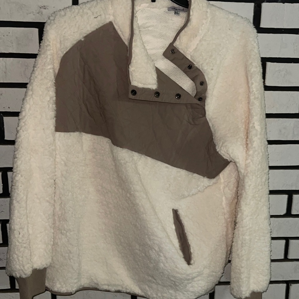 White fluffy jacket